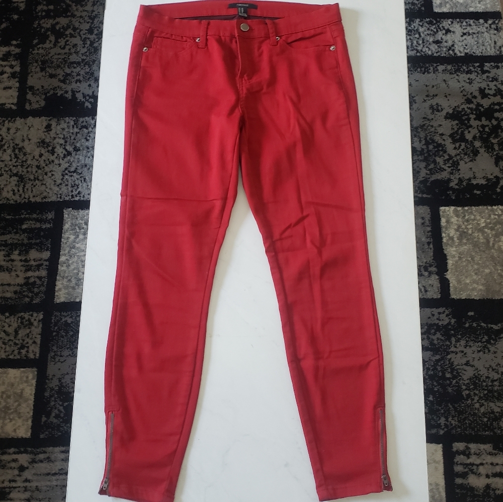 FOREVER 21 Red Skinny Jeans - Picture 2 of 6